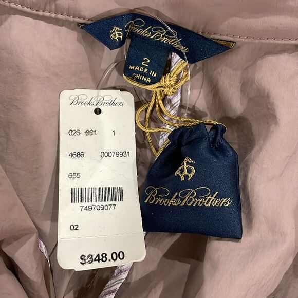 NEW! Brooks Brothers Women's Lightweight Water Repellant Trench Coat - 2 - $348 - Picture 4 of 11